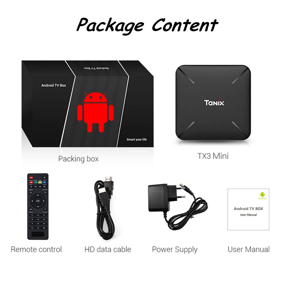 Tanix TX3 Mini L TV Box Android7.1 1G//2G+8G//16GB 2.4G WiFi 100Mbps 4K H.265