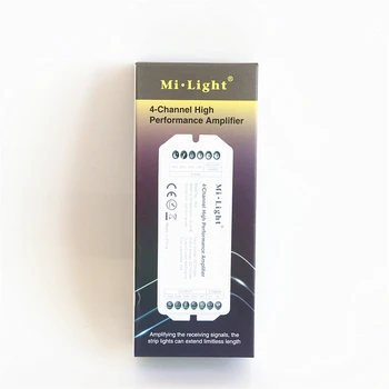 

Mi Light PA4 4-Channel High Performance Amplifier DC 12V 24V 6A/Channel 15A High Speed Single Color RGB RGBW LED Strip Amplifier