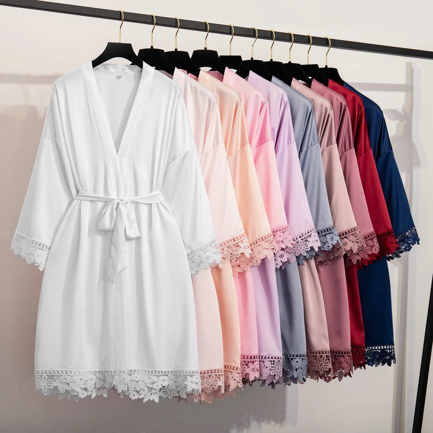 

YUXINBRIDAL 2019 New Bridesmaid Robes Womens Robes Sleepwear Bathrobe Bathrobe