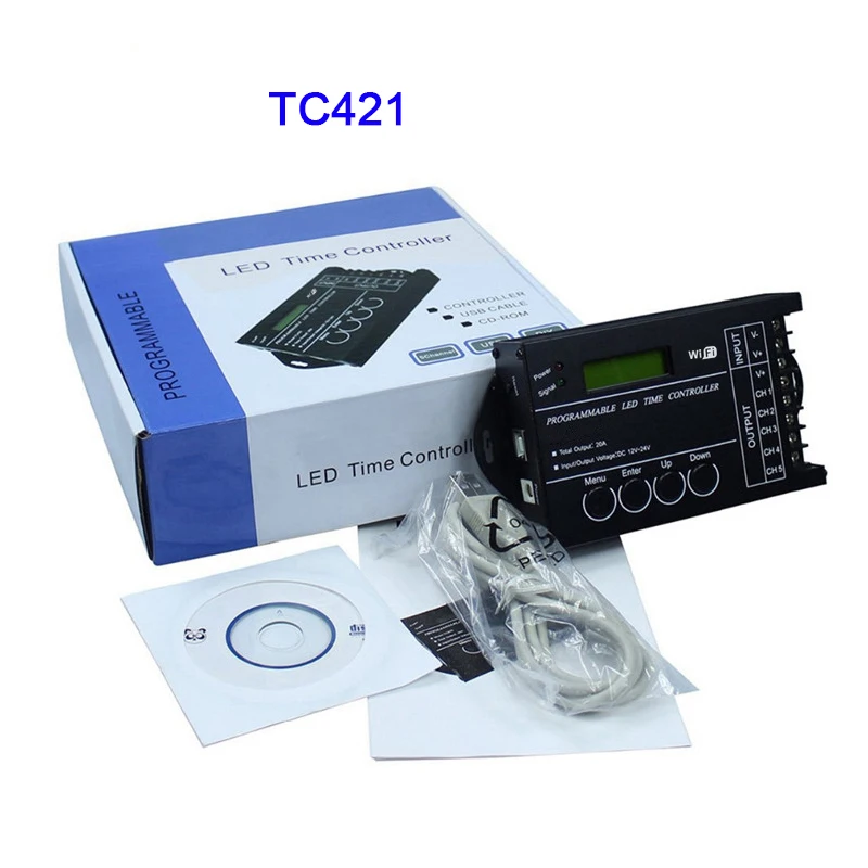 

Wholesale TC420/TC421 RGB LED Controller Time programable DC12V/24V 5Channel Total Output 20A Common Anode Programmable