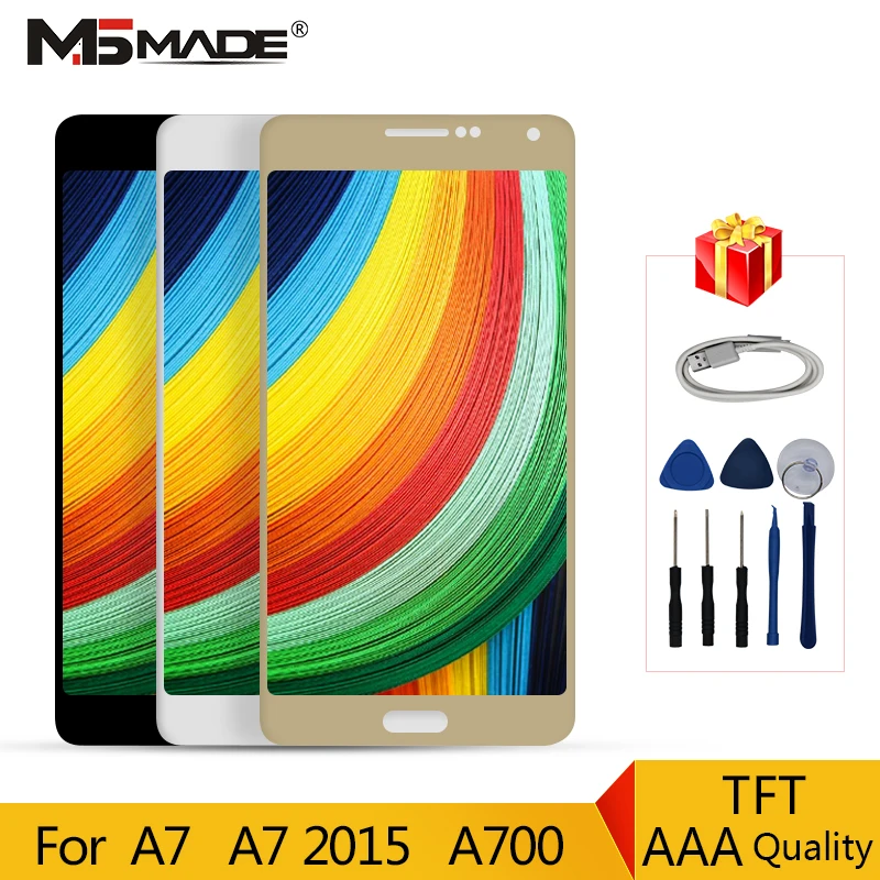 

A700F Adjustable For Samsung Galaxy A7 2015 LCD A700 Display A700F A700FD A7000 LCD Display Touch Screen Replacement Parts
