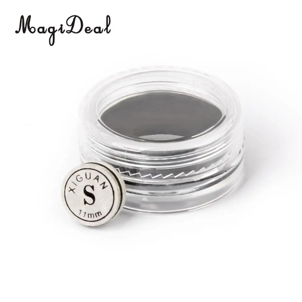 MagiDeal 1pc 11mm Snooker Cue Tip Artificial Leather Humidity Resistant Box Glue on Rate S Indoor Game Snooker Billiard Access