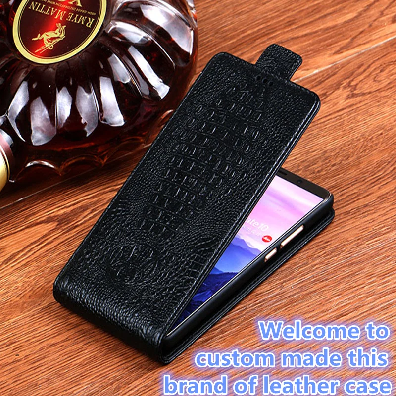 

LS01 Genuine Leather Flip Cover Case For Samsung Galaxy A9 Pro A9100 Vertical flip Phone Up and Down Leather Cover phone Case