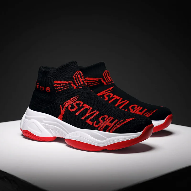 

Hemmyi Mens Shoes Casual Flyknit Slip-On Socks Shoes Comfortable Outdoor Sneakers Tenis Masculino Adulto Support Dropshipping