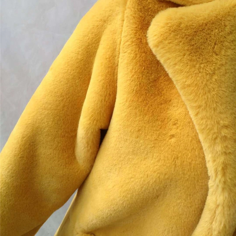 Женская Шуба из искусственного меха размера плюс 4XL на осень и зиму модная