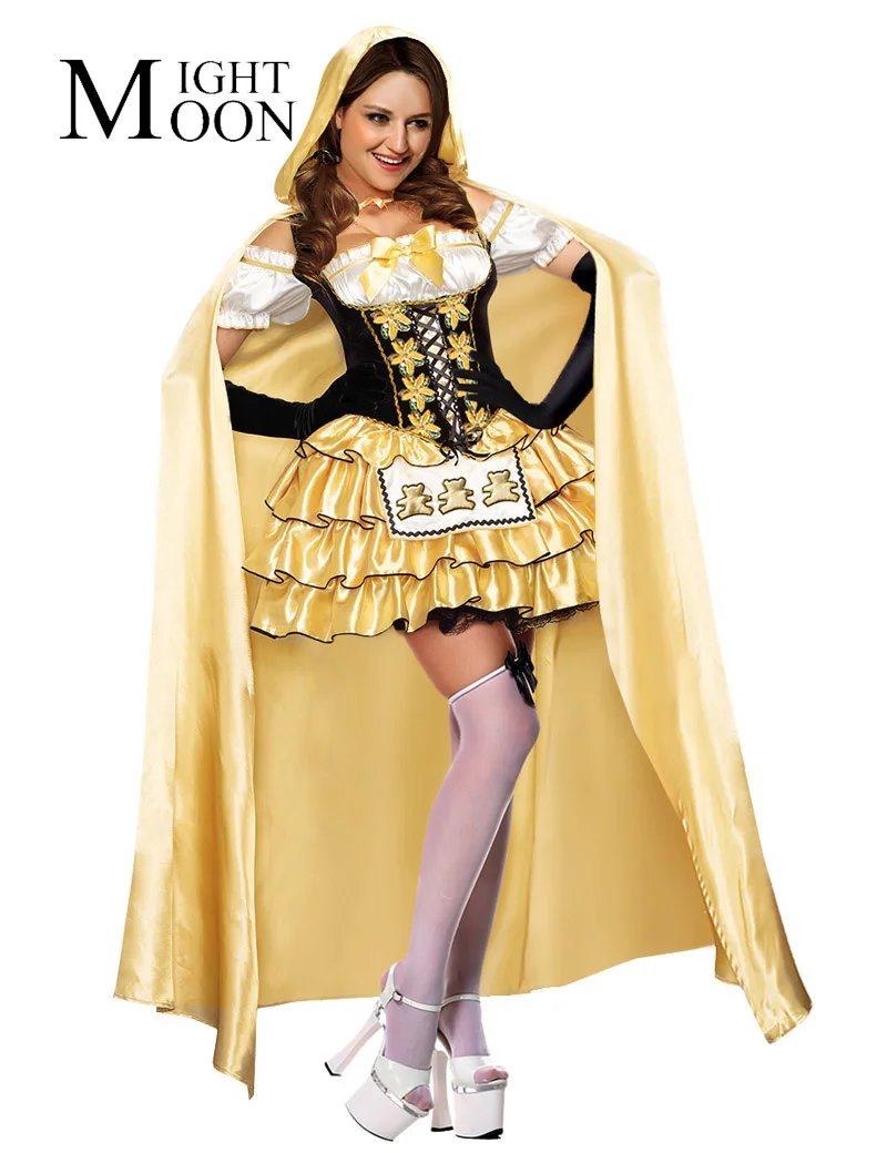 MOONIGHT Halloween Costume for Women Yellow Ruffles Mini Dress