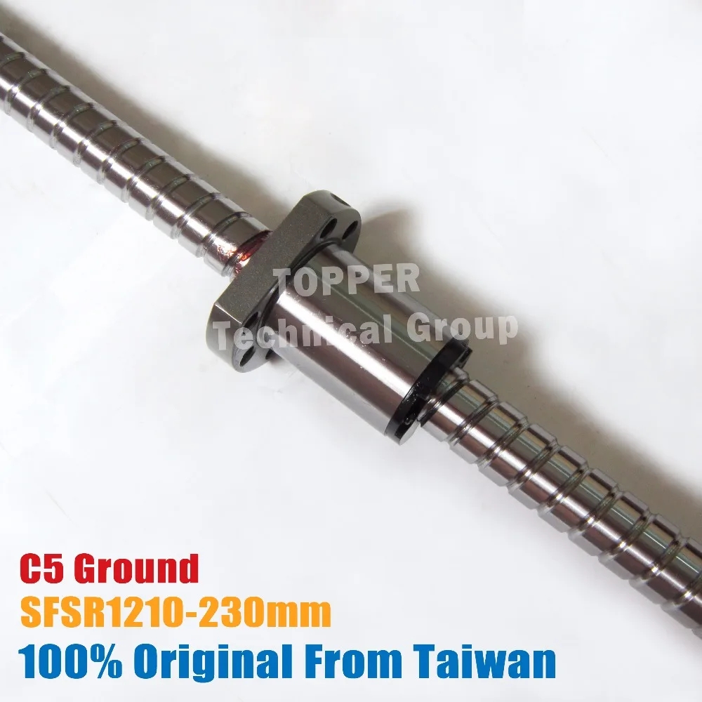 Taiwan TBI SFS1210 Rolled Ball screws 230mm C5 +1210 nut for linear CNC