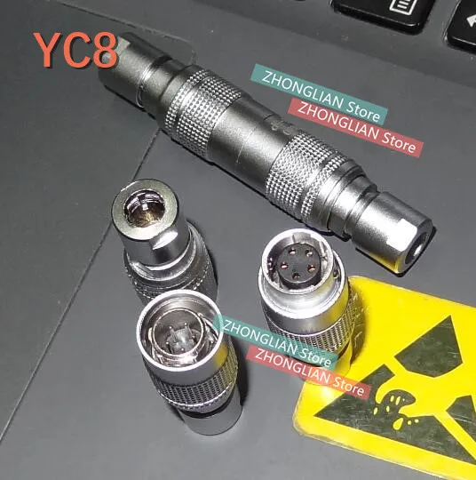

1set=2pcs Aviation plug and socket YC8 YC8-2 2core 3core 4core 5core 6core 7core 8MM quick plug connector air docking
