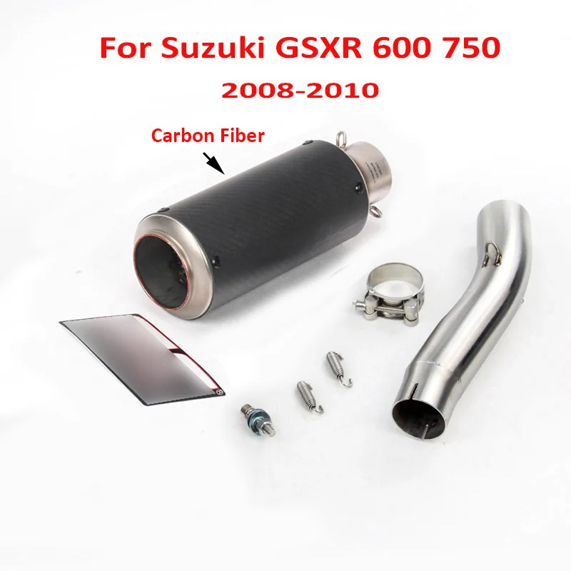 

GSXR 600 750 K8 K9 K10 Motorcycle Exhaust System Muffler Tail Escape Pipe Link Tube Pipe for Suzuki GSXR 600 750 2008-2010