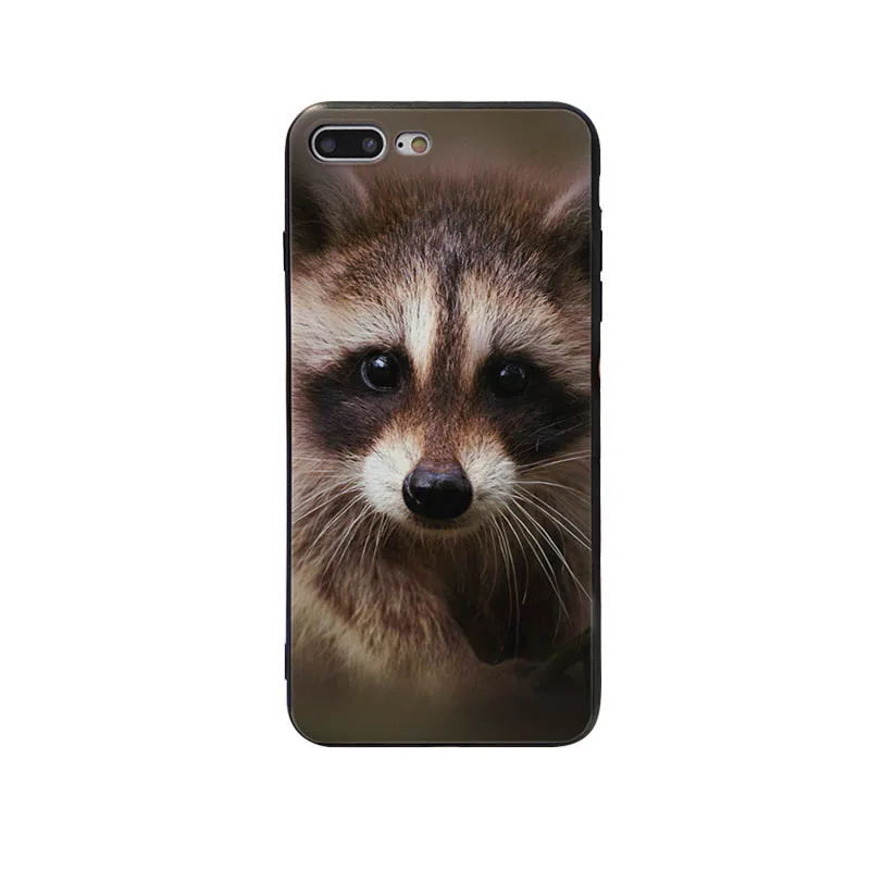 Чехол с рисунком животного енота для iPhone 6plus чехол телефона 8 7 6 6S Plus X 5 фотосессия