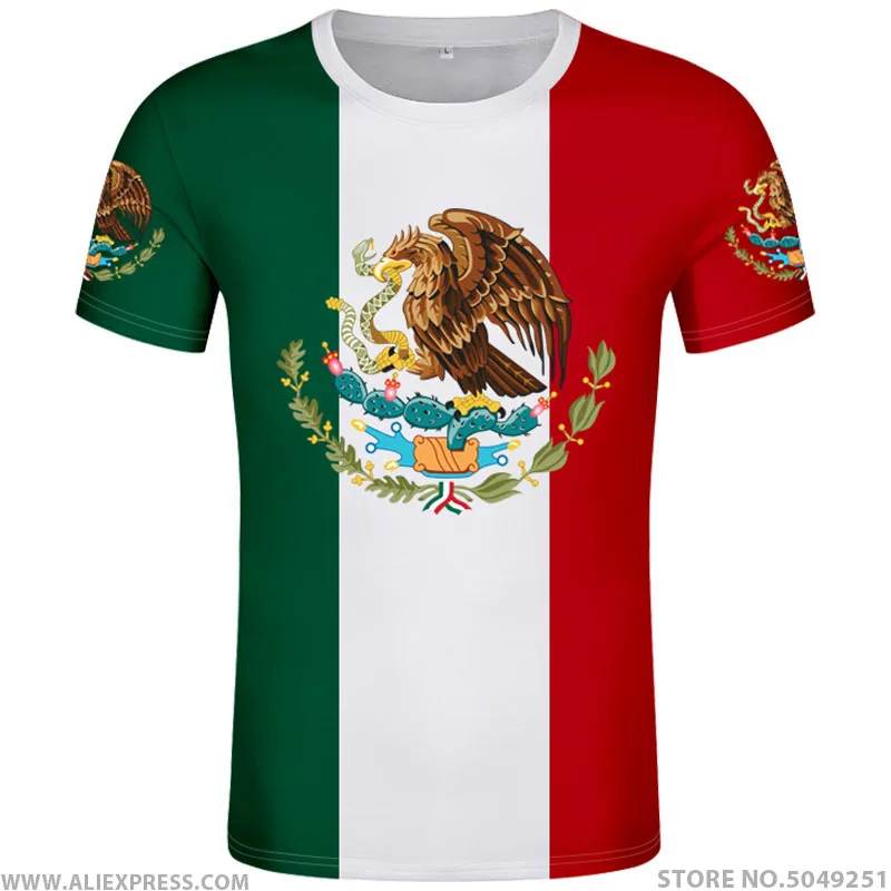 THE UNITED STATES OF MEXICO t shirt logo free custom name number mex t-shirt nation flag mx spanish mexican print photo clothing