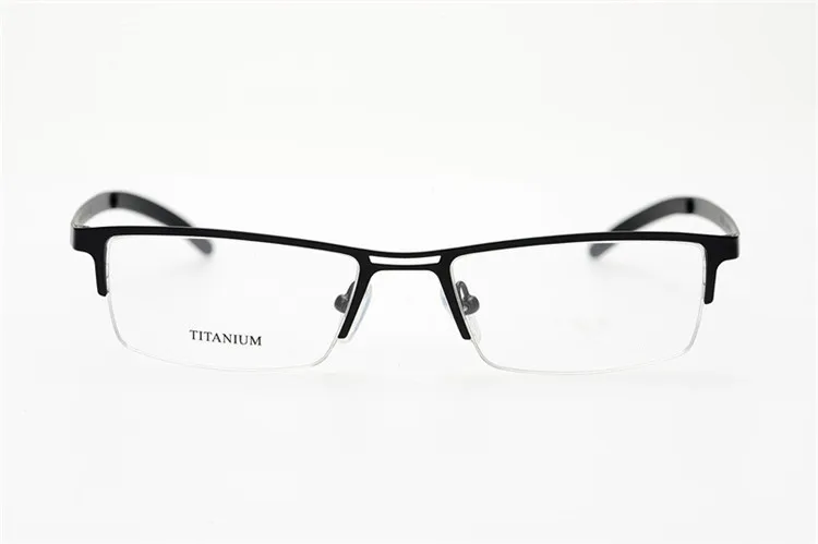 Новое поступление новые брендовые дизайнерские полуоправы чистые титановые мужские очки оптические оправы RX Рецептурные очки