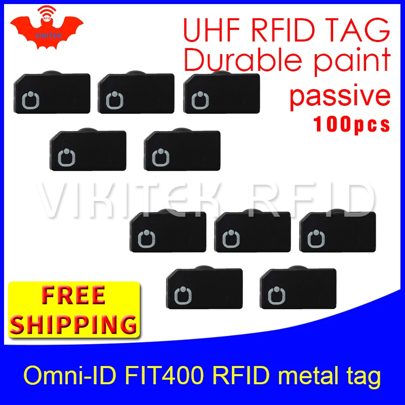 UHF RFID металлическая бирка omni-ID Fit400 915 m 868 mhz Alien higgs3 EPC 100 шт прочная краска смарт-карта пассивные RFID метки