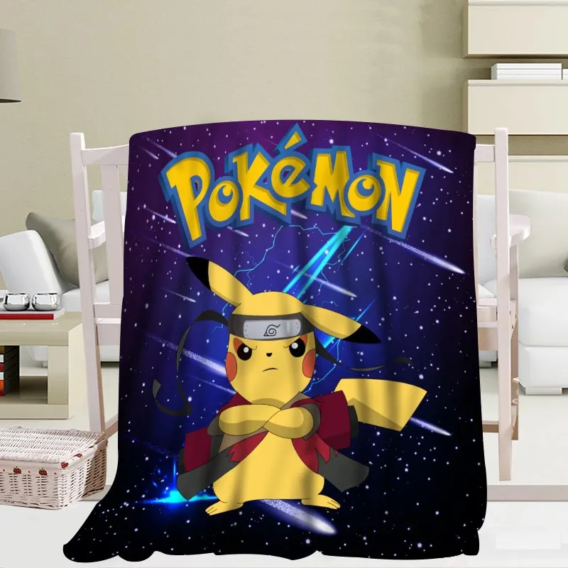 

Custom Pikachu Custom Travel Blankets / Woolen Blanket Outdoor Blanket Fleece Blanket Indoor 56x80inch 50X60inch 40X50inch