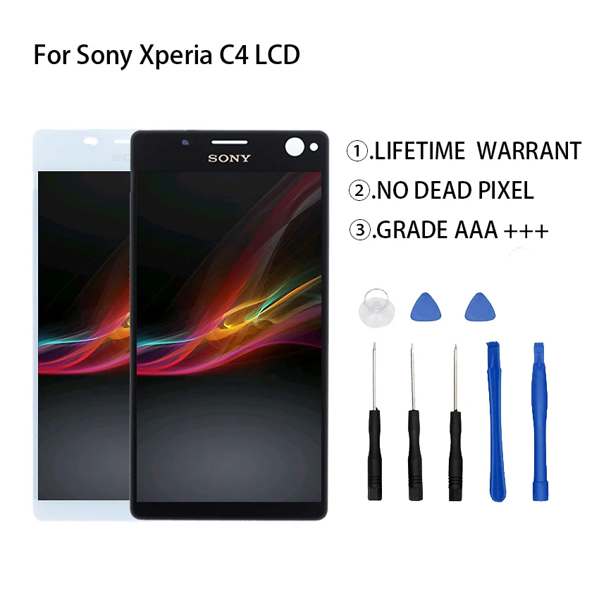 Для Sony Xperia C4 ЖК дисплей сенсорный экран дигитайзер сенсор в сборе для E5303 E5306 E5333