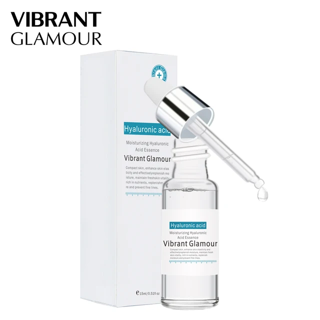 VIBRANT GLAMOUR Hyaluronic Acid Face Serum Lifting Tight Shrink Pores Essence Anti aging Repair Whitening Moisturizing