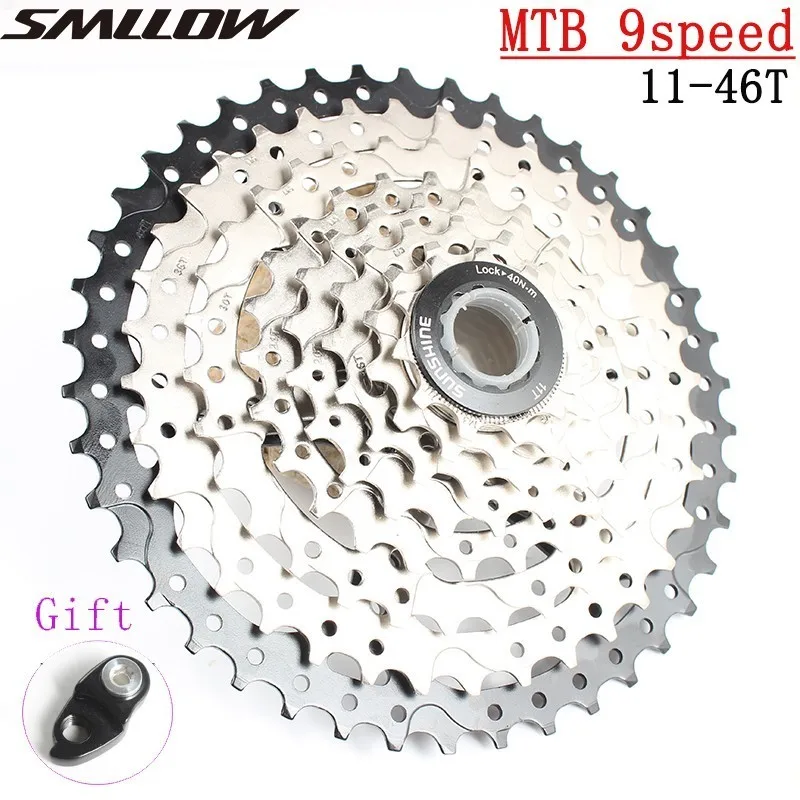 Sunshine-sz 9 скорость кассеты 11-40 t/11-42 t/11-46 t/11-50 t Ширина горного велосипеда MTB маховик совместим с M430 M4000 M590 - Цвет: 9speed 11-46T