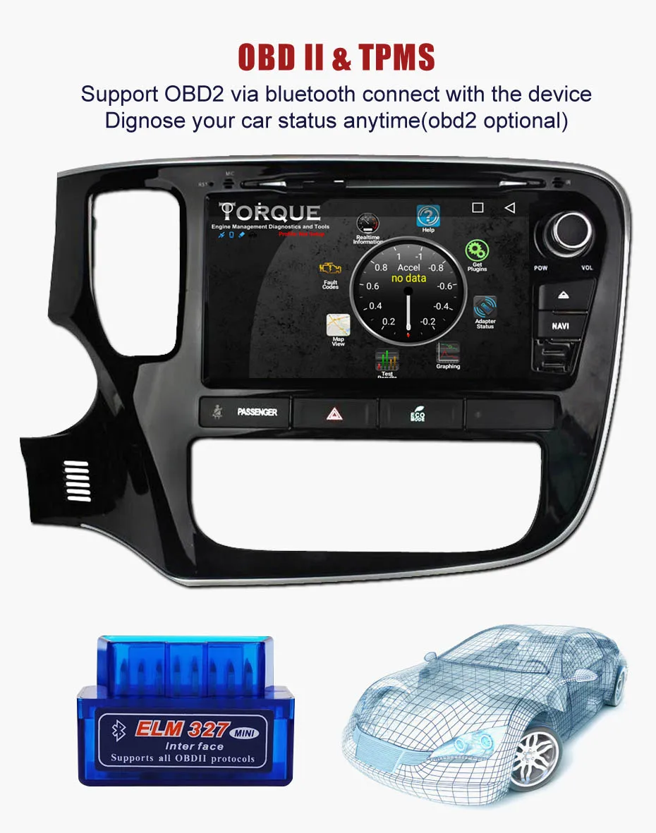Top KANOR 4+32G Octa Core Android 9.0 2din Car DVD Radio For Mitsubishi Outlander 2013 2014 2015 Headunit GPS Navigation Car Stereo 9
