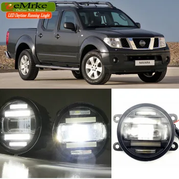 

EEMRKE Car Styling for Nissan Navara D40 2004-2015 2 in 1 Double LED DRL Cut-line Lens Fog Lights Daytime Running Lights