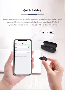 

Q10 TWS Wireless Bluetooth Ear Pieces Earphone Stereo Earbus HIFI Sound Quality In-ear Mic Sport Headset for IOS Android Iphone