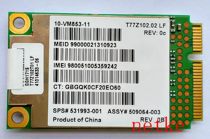 JINYUSHI для UN2420 GOBI2000 WWAN 3g модемы карты для hp 2540P 2740P 6530b 8440P 8440W 8540P 8540W 8740P