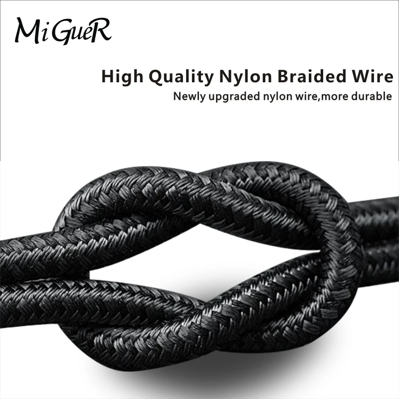 MiGueR 3 28 футов Type C USB кабель для передачи данных зарядный нейлоновый плетеный шнур