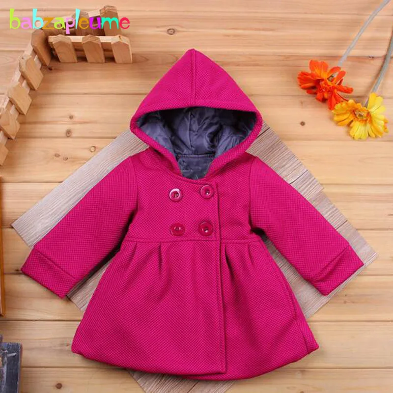 Babzapleume/весна-осень Одежда для новорожденных принцессы пальто для девочек и Куртки с капюшоном розовый милый кардиган для младенцев верхняя одежда bc1245 - Цвет: Красный