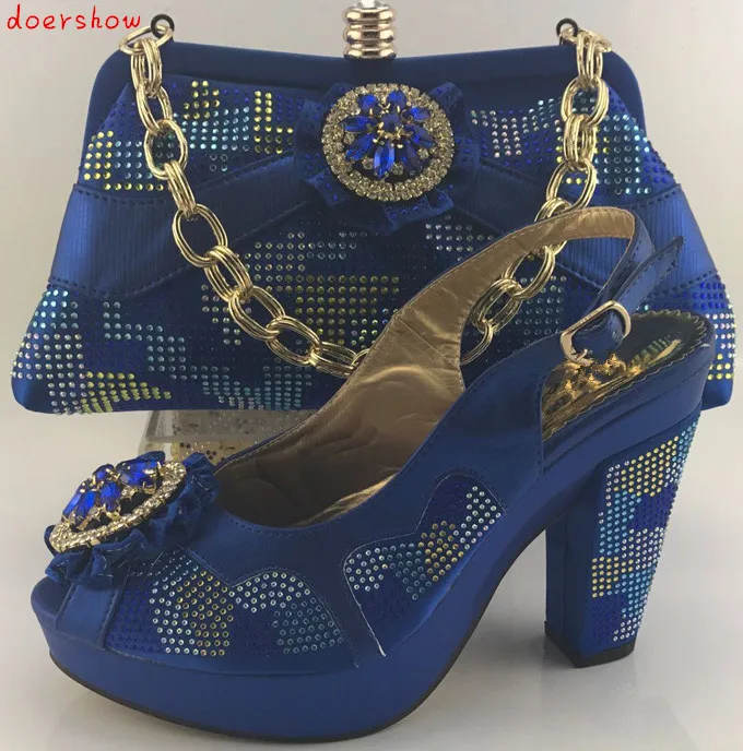 

doershow women shoe and bag to match set for party Italian women's shoe and bag set new design african shoe and bag set HKB1-13