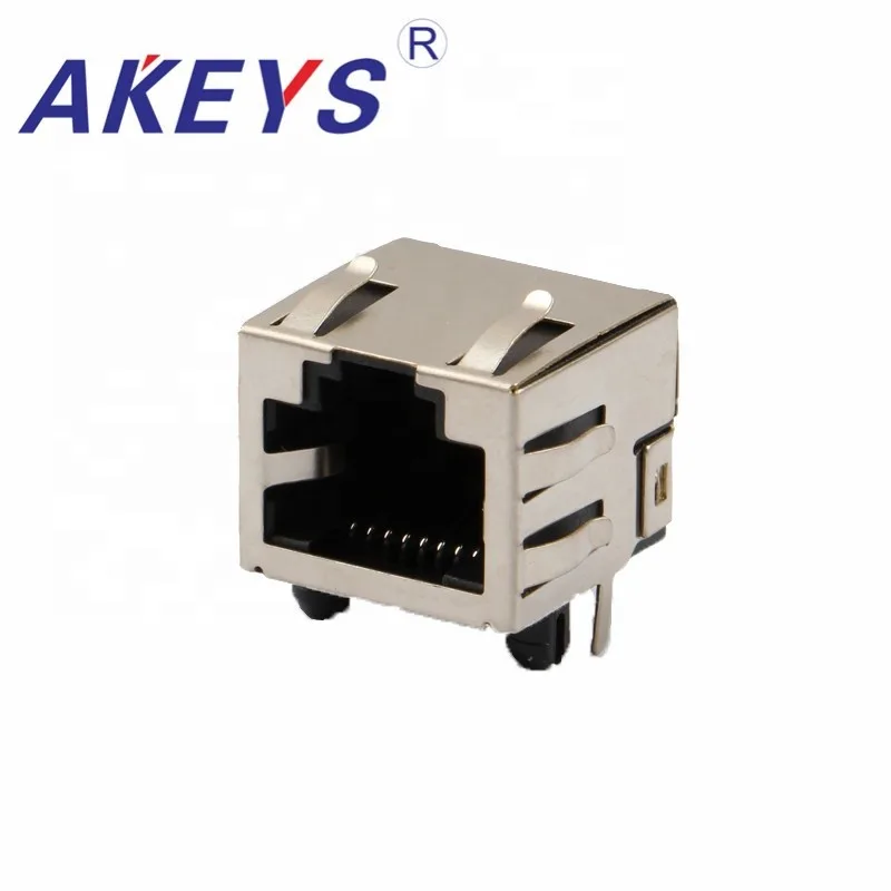 

5PCS 56 single port shielding 90 degree PCB modular jack RJ45 connector