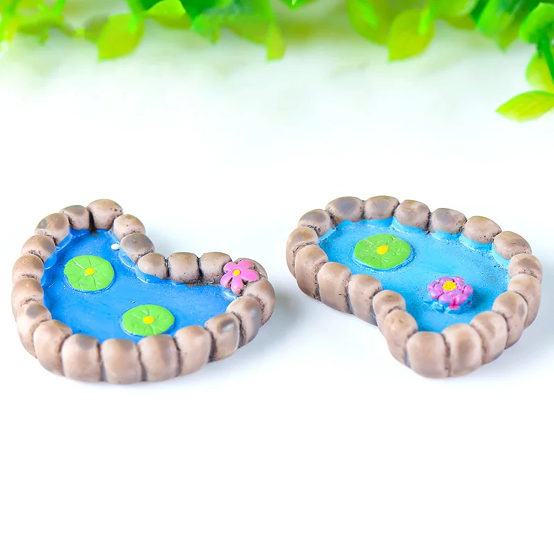 Buy Lotus Pond Miniature Figurine Bonsai Foot Plant Figurine Home Decoration