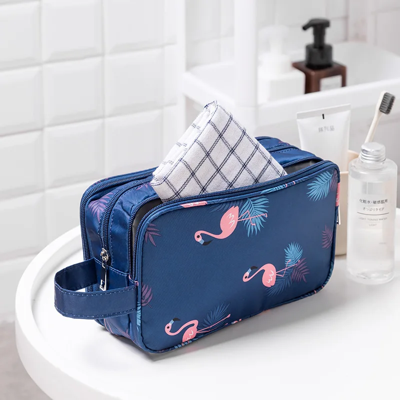 

LHLYSGS Women Multi-layer storage Cosmetic Bag Travel Portable Dry Wet Separation Toiletry Kit Waterproof Organizer Makeup Bag