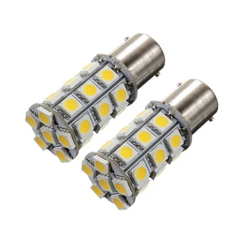 

2x 1156 BA15s P21W 5050 SMD 27-RV AUTO Light Warm White 3000K-3500K DC 12V
