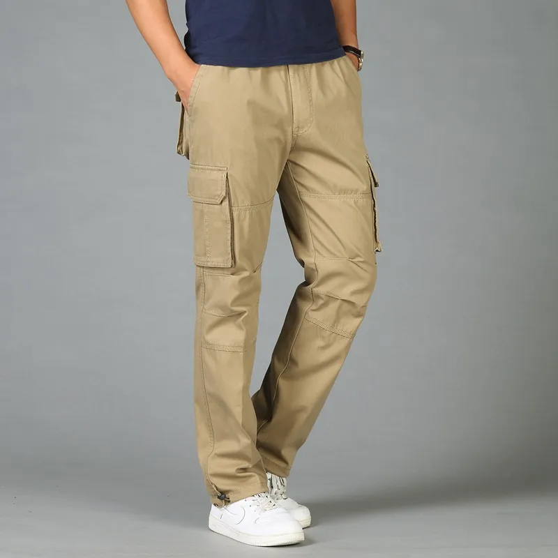 Мужские военные брюки-карго, стильные тактические брюки с боевым поездом, мужские мешковатые большие рабочие брюки, уличные повседневные штаны высокого качества