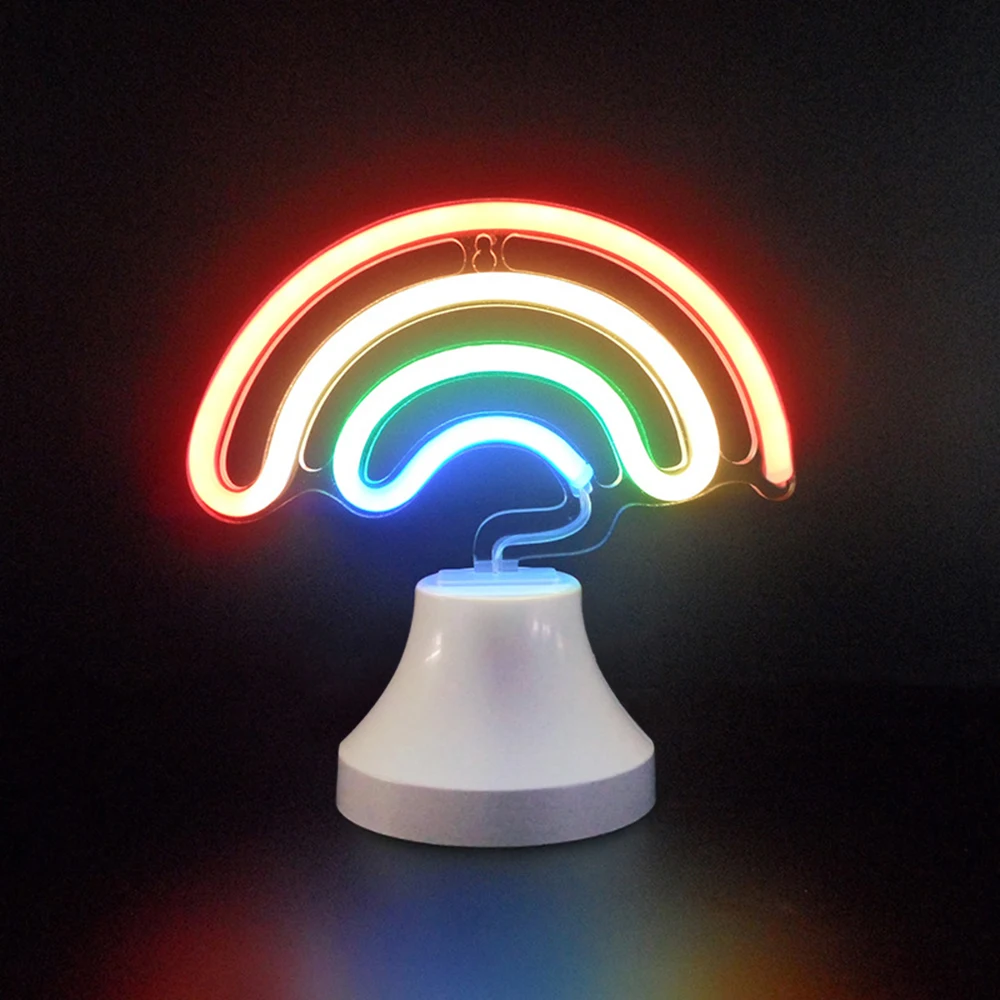  Night light Rose flower LED Neon light Christmas Tree Flamingo Desk Lamp Rainbow LED light LED Neon
