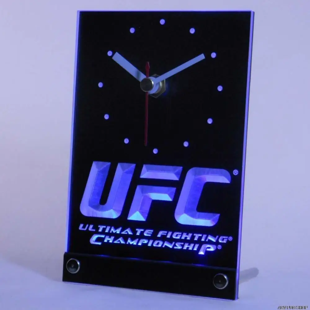 tnc0137 UFC Ultimate Fight Championship Table Desk 3D LED Clockin Wall