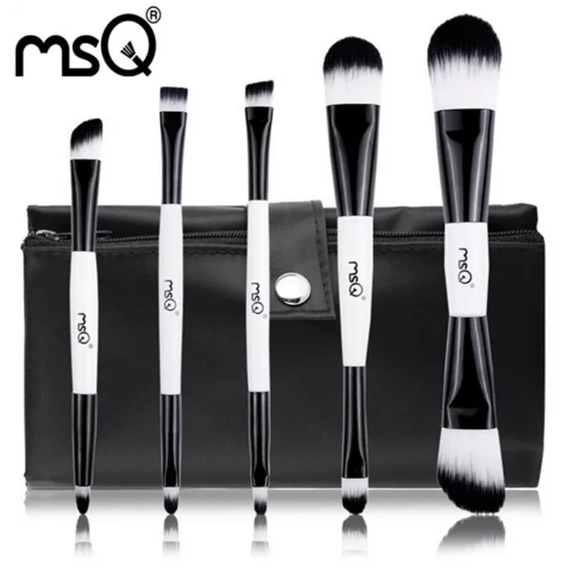 New Hot Sale 5pcs Makeup Brushes Set Double End Foundation Blusher Eyeshadow Cosmetic Make Up