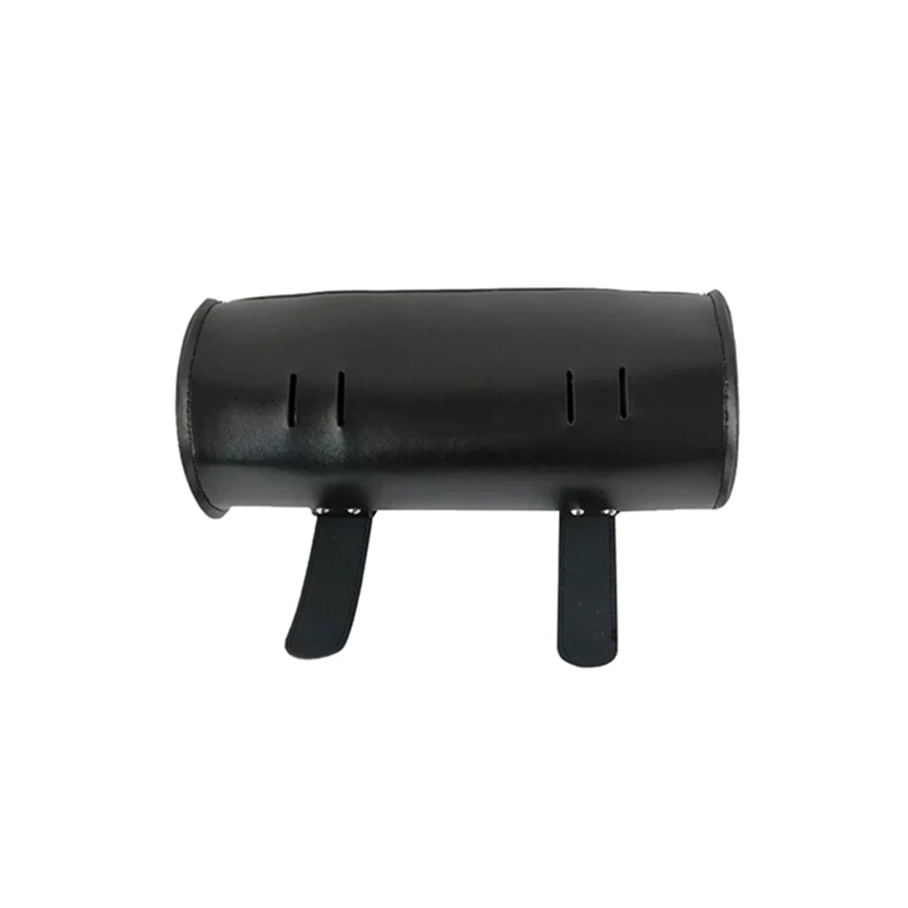 Black Motorcycle Saddle Bags PU Leather Motorbike Side Tool Pouch Tail Bag-m3