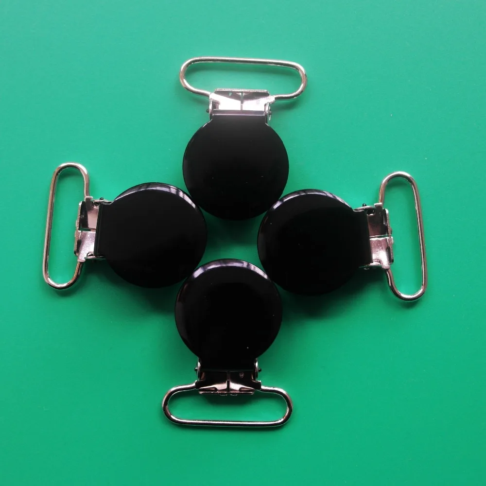 20 Pcs Metal Round with Insert Suspender Pacifier Clips Holder LEAD FREE