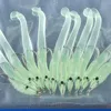 10 PCs/Lot Artificial Soft Baits Luminous Fish Eel Lures with Hook Portable Lead Jig Head Worm Barbed Hook Single Tail Lures ► Photo 2/5