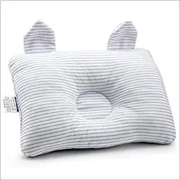 

26x21cm Blue Striped Cotton Baby Pillows Soft Cloth Pillow Cute Doll Newborn Sleeping Positioning Pad Pillows for Travel Sleep