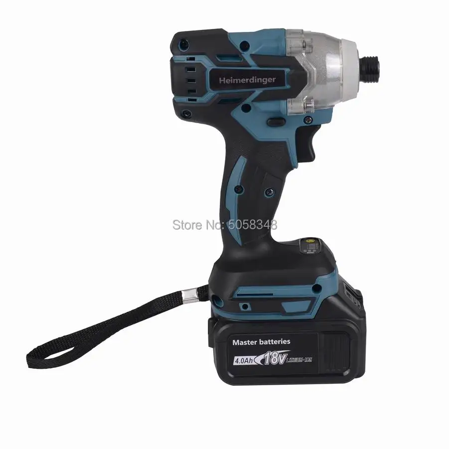  Electric Rechargeable cordless brushless impact driver drill with one 18V 4.0Ah Lithium Battery