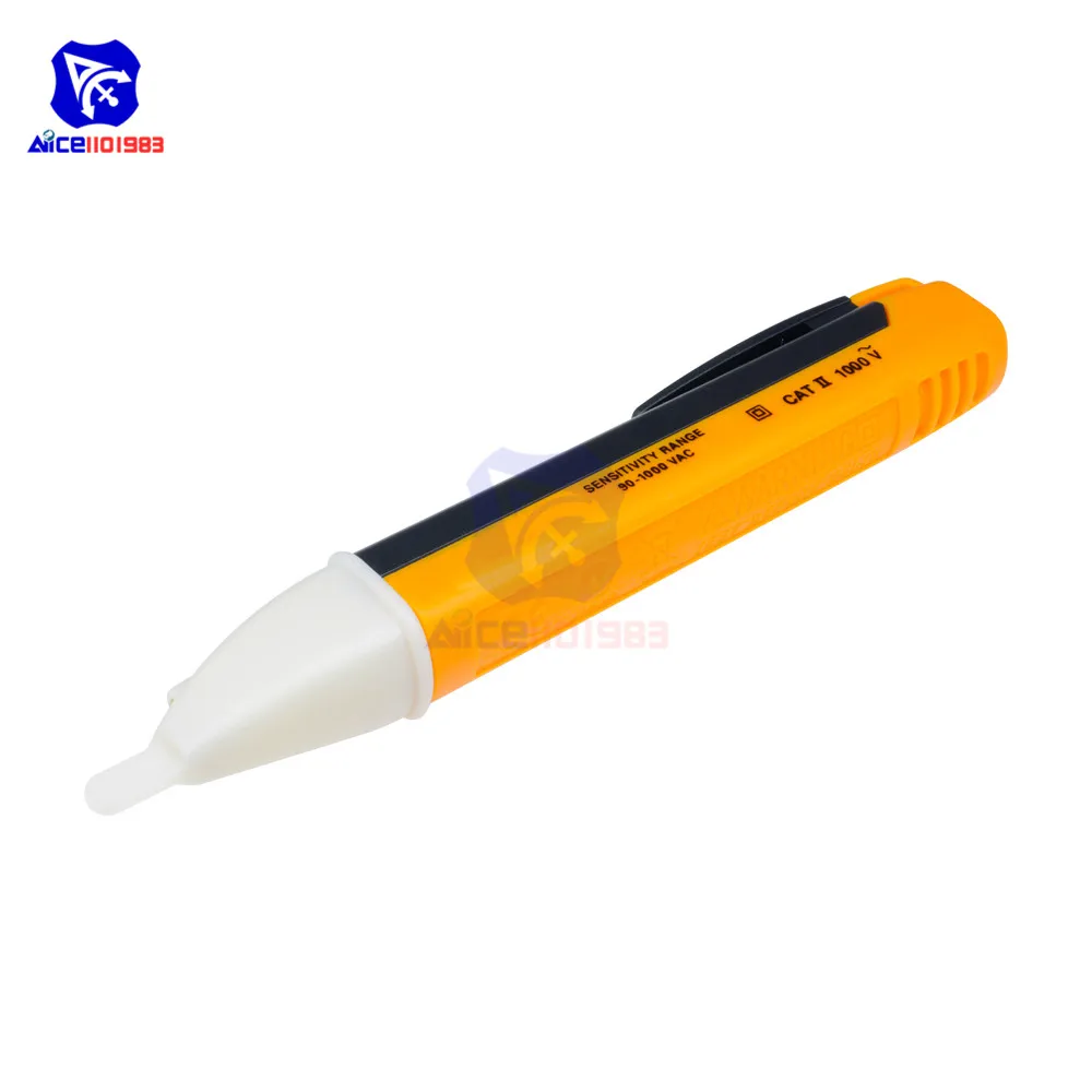 

diymore AC Electric Test Pencil Voltage Power Detector Tester Non-Contact Pen Stick 90 -1000V LED Light Voltage Alert Pen