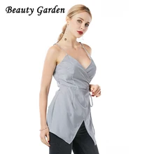 

Beauty Garden Fashion Stripe Camis Irregular Hem Sexy Casual Cam Sleeveless Top