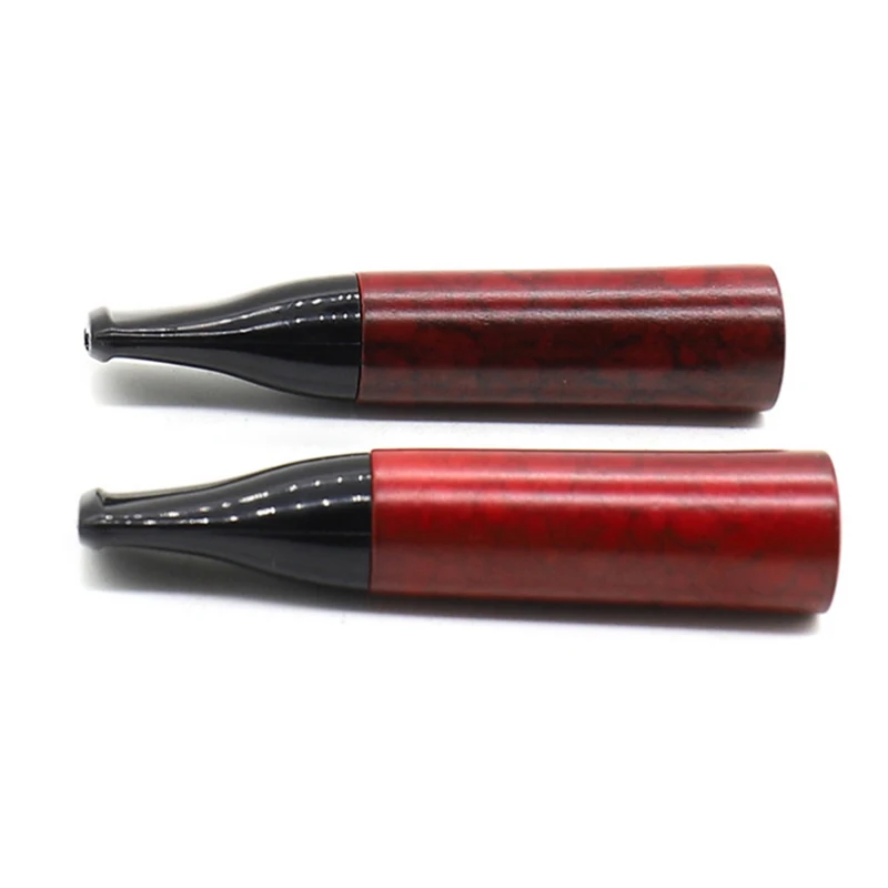 

10mm Wood Pipe Activated Carbon Filter Wood Smoking Pipes Herb Tobacco Pipe Cigar Grinder Smoke Cigarette Holder Mouthpiece