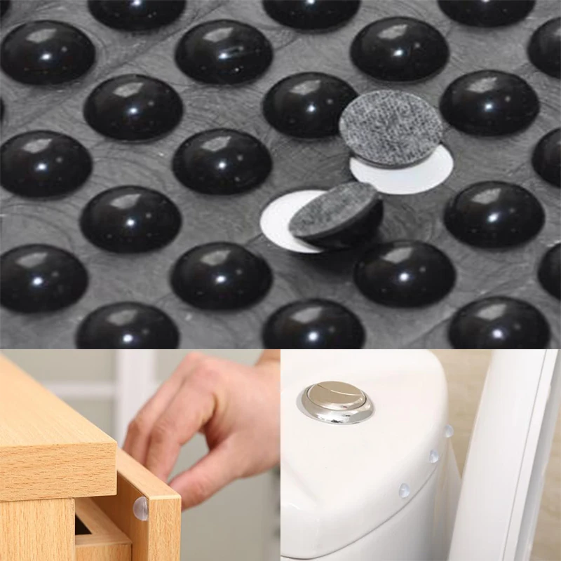 

64pcs/set 12mm dia x 6mm Self-Adhesive Anti-Collision Colloidal Particles Furniture Muffler Pad reduce noisy Sticker