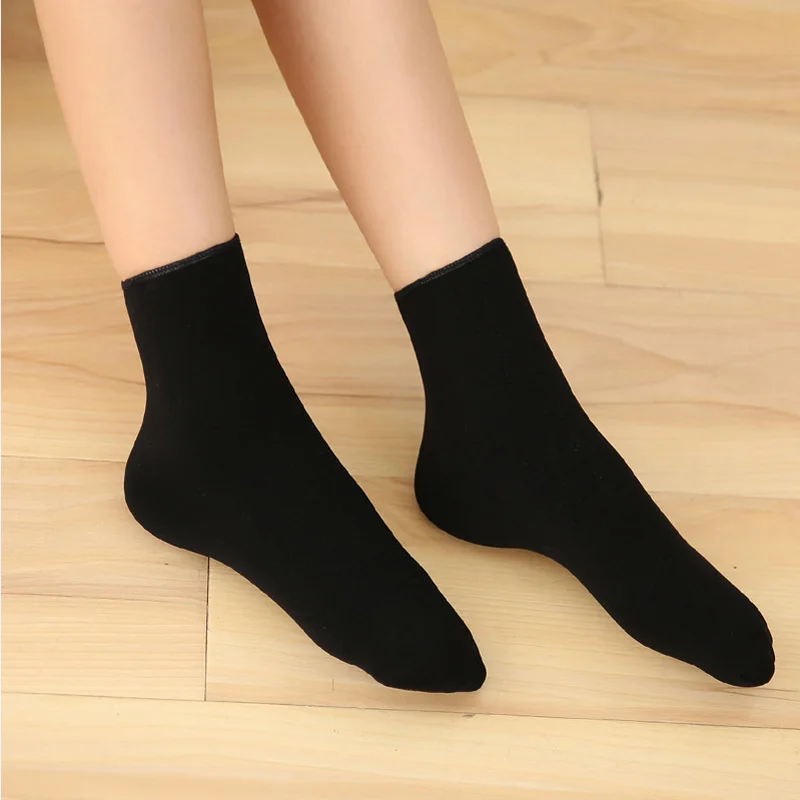 2017 New Fashion Women Autumn Winter Warm Thicken Wool Socks Cotton Snow Boots Velvet Floor Plus Cashmere Casual Long Socks|wool socks|fashion wool