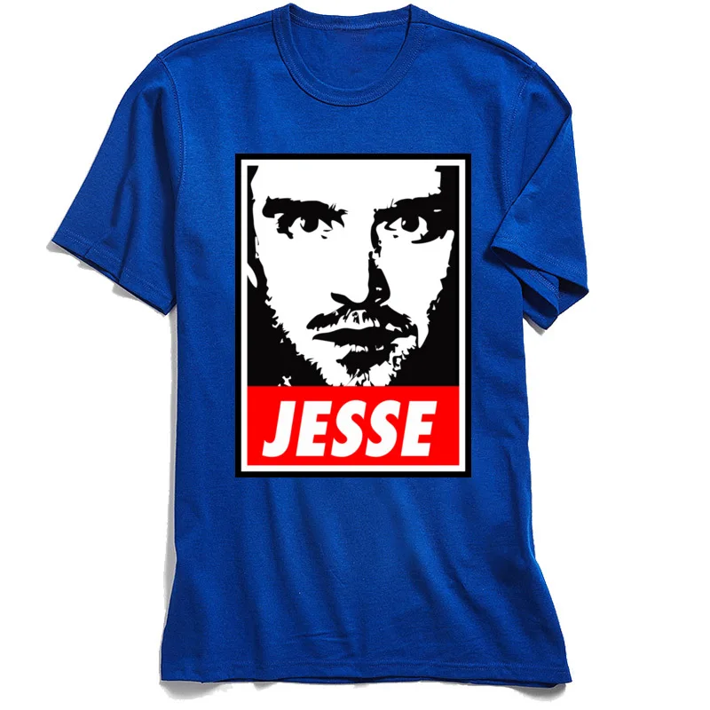Jesse T-shirts Short Sleeve Printed On Fashionable Mens Summer Fall Tops Shirts Printed On Tops & Tees Crew Neck 100% Cotton Jesse blue