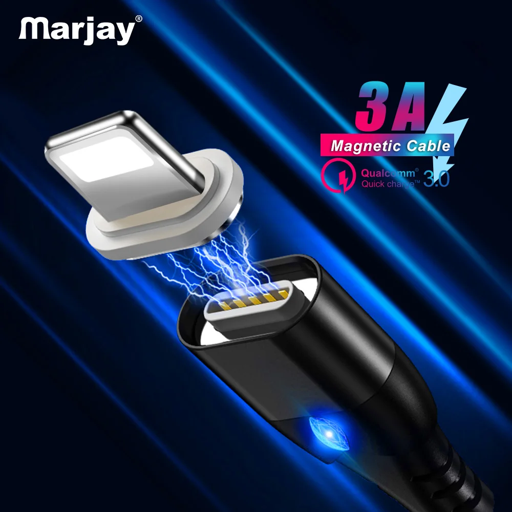 Marjay كابل USB مغناطيسي ل فون سريع بيانات الشحن كابل الشاحن ل فون XS ماكس XR X 8 7 6 S باد الحبل الهاتف المحمول كابل Marjay كابل USB مغناطيسي ل فون سريع بيانات الشحن كابل الشاحن ل فون XS ماكس XR X 8 7 6 S باد الحبل الهاتف المحمول كابل