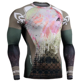 

2017 sharkskin Rash Guard for diving Men Surf guard t shirts Men high quality swimwear long sleeve rash guard