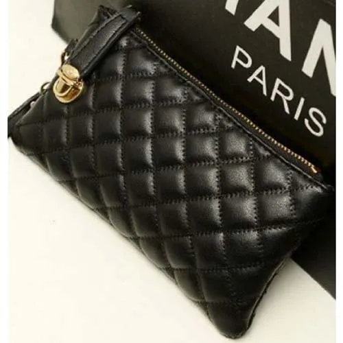 

Retro Style Handbag Clutch PU Leather Wallet for Ladies, Black